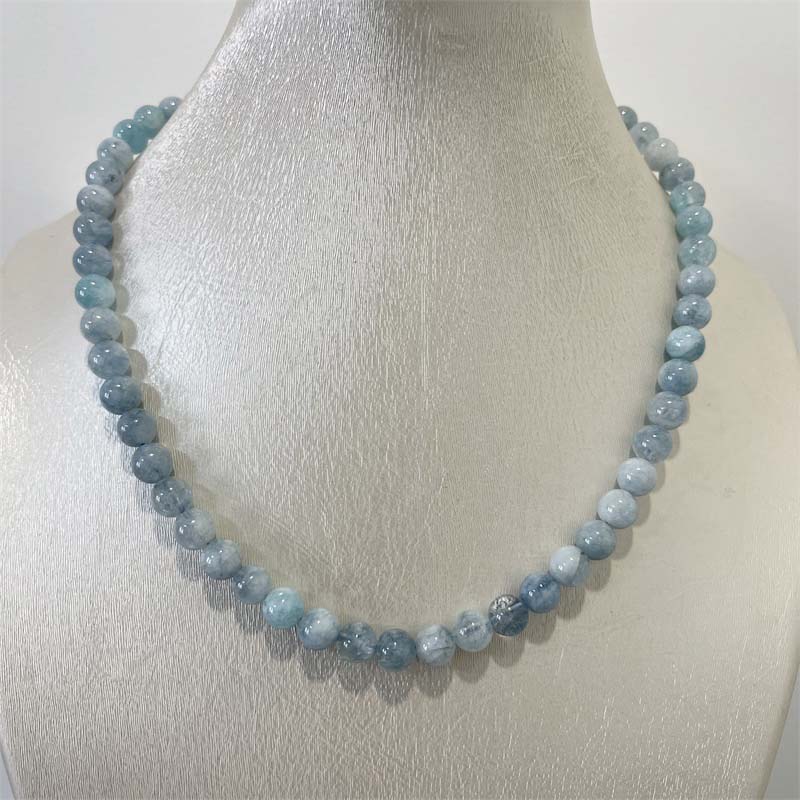 8MM Aquamarine Jade Necklace B - đánh giá và giá Yoga Health & Fitness Center