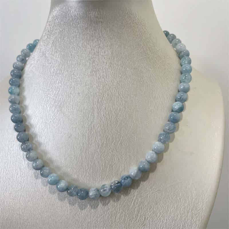 8MM Aquamarine Jade Necklace B - đánh giá và giá Yoga Health & Fitness Center