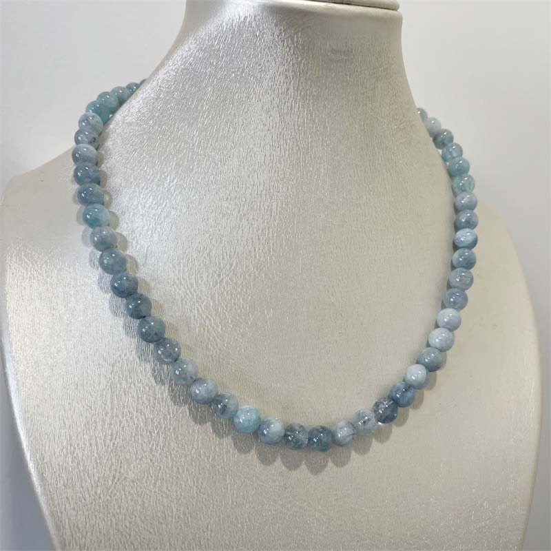 8MM Aquamarine Jade Necklace B - đánh giá và giá Yoga Health & Fitness Center