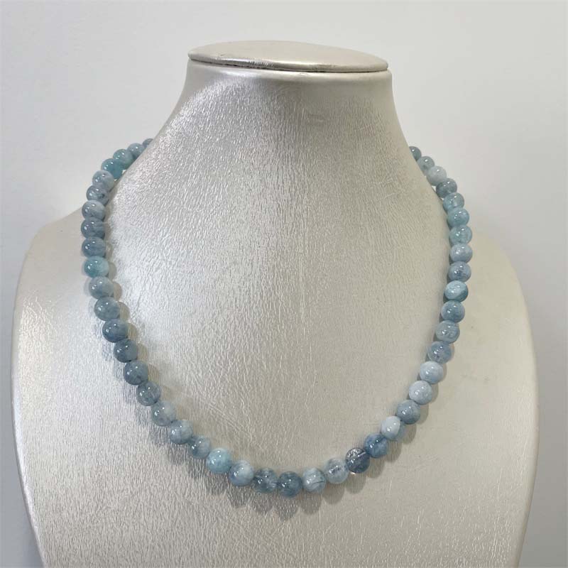 8MM Aquamarine Jade Necklace B - đánh giá và giá Yoga Health & Fitness Center