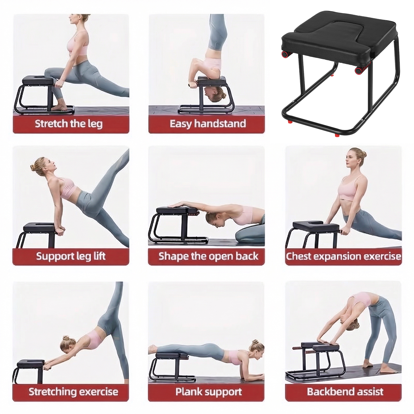 Yoga Headstand Stool Loading 5 - đánh giá và giá Yoga Fitness Trainer