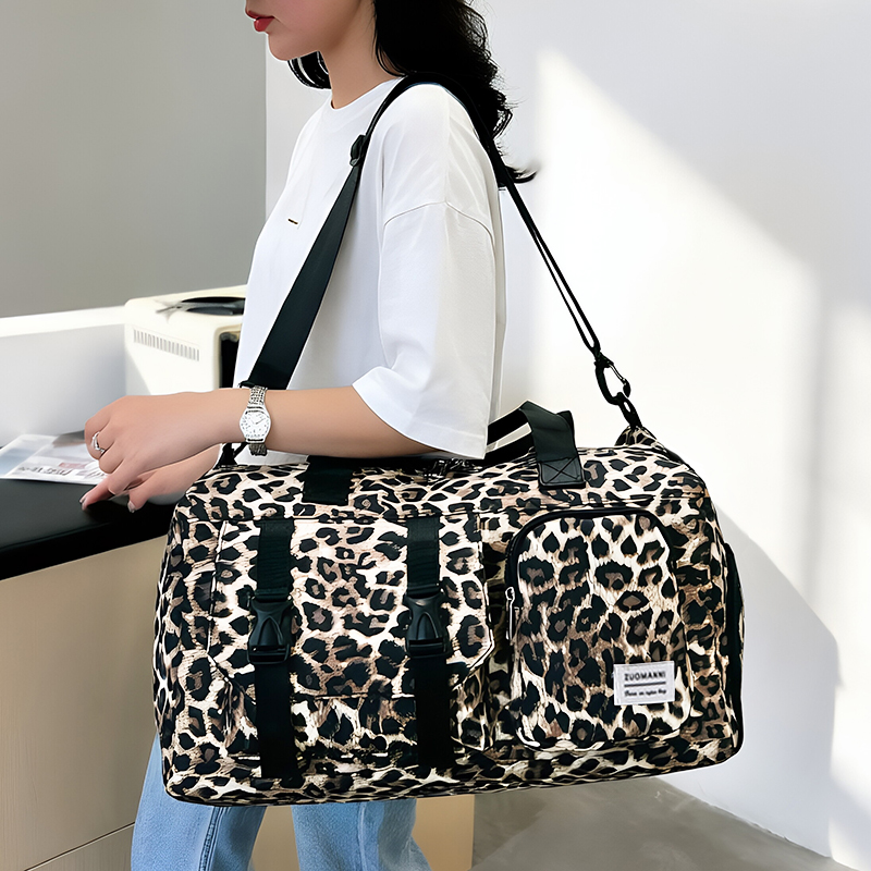 Fashionable Leopard Print Spor - đánh giá và giá Yoga Fitness Bag