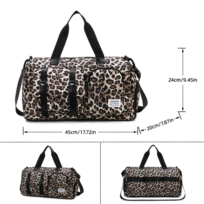 Fashionable Leopard Print Spor - đánh giá và giá Yoga Fitness Bag