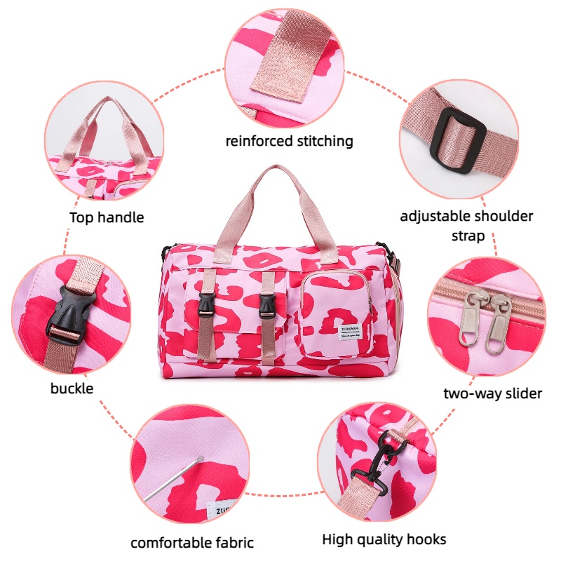 Fashionable Leopard Print Spor - đánh giá và giá Yoga Fitness Bag