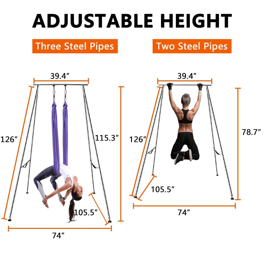 9.6 FT 115.3 Inch Adjustable H - đánh giá và giá Yoga Swing Aerial