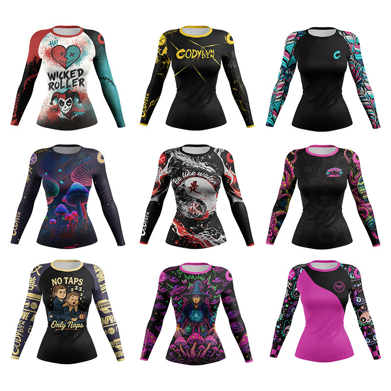 Women MMA Compression Sport T- - đánh giá và giá Yoga Fitness Jiu Jitsu