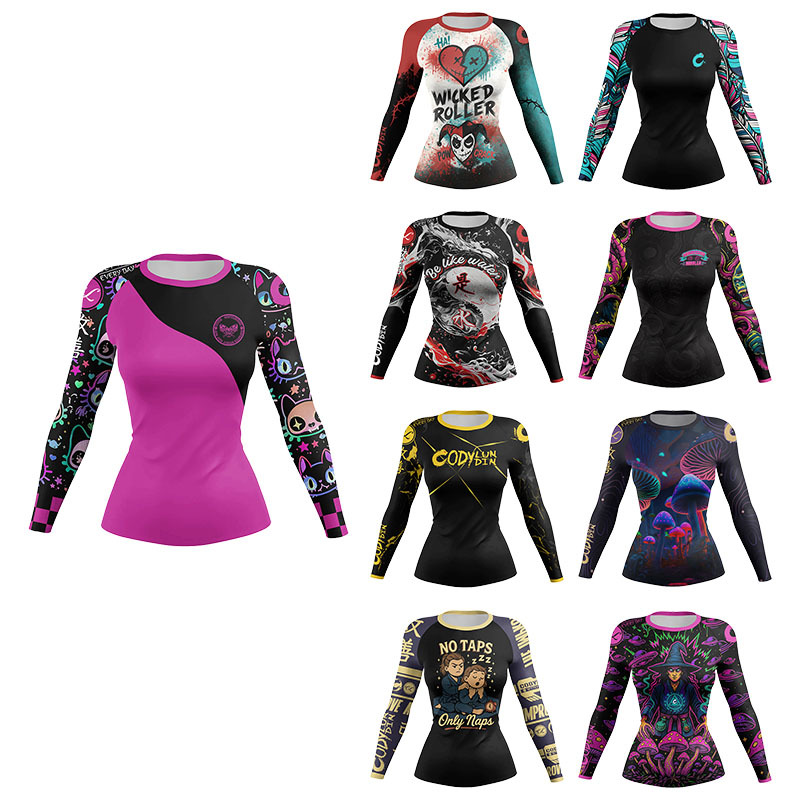 Women MMA Compression Sport T- - đánh giá và giá Yoga Fitness Jiu Jitsu