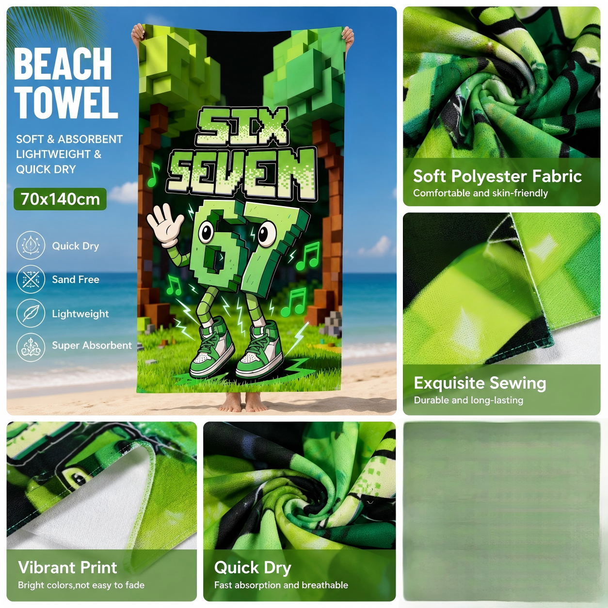 Green Group Figure Print Beach - đánh giá và giá Yoga Fitness Group