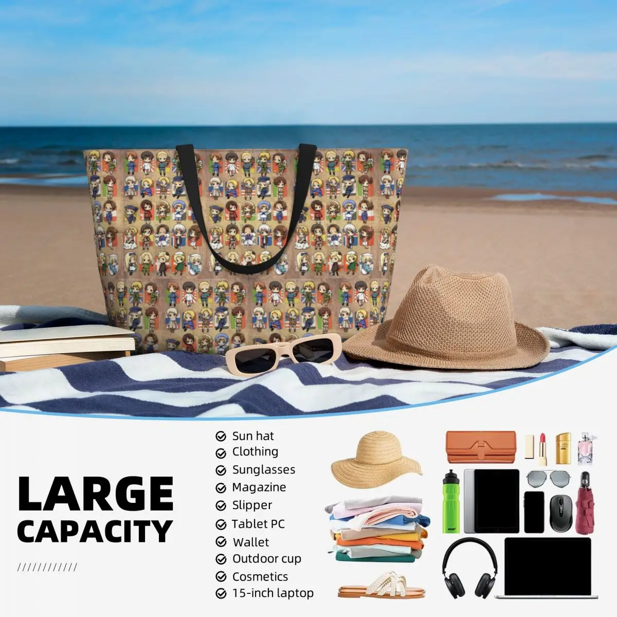 Hetalia Group Beach Tote Bag S - đánh giá và giá Yoga Fitness Group