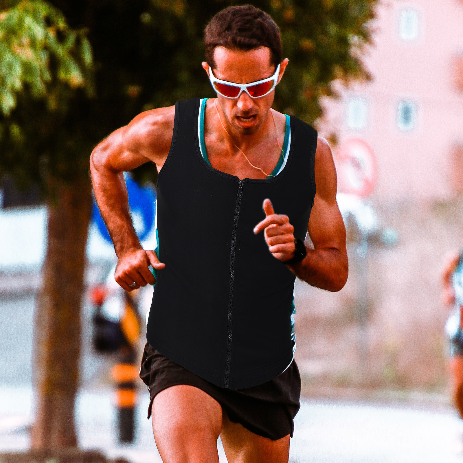 Mens Zip Up Sweat Vest Workout - đánh giá và giá Yoga Fitness Trainer