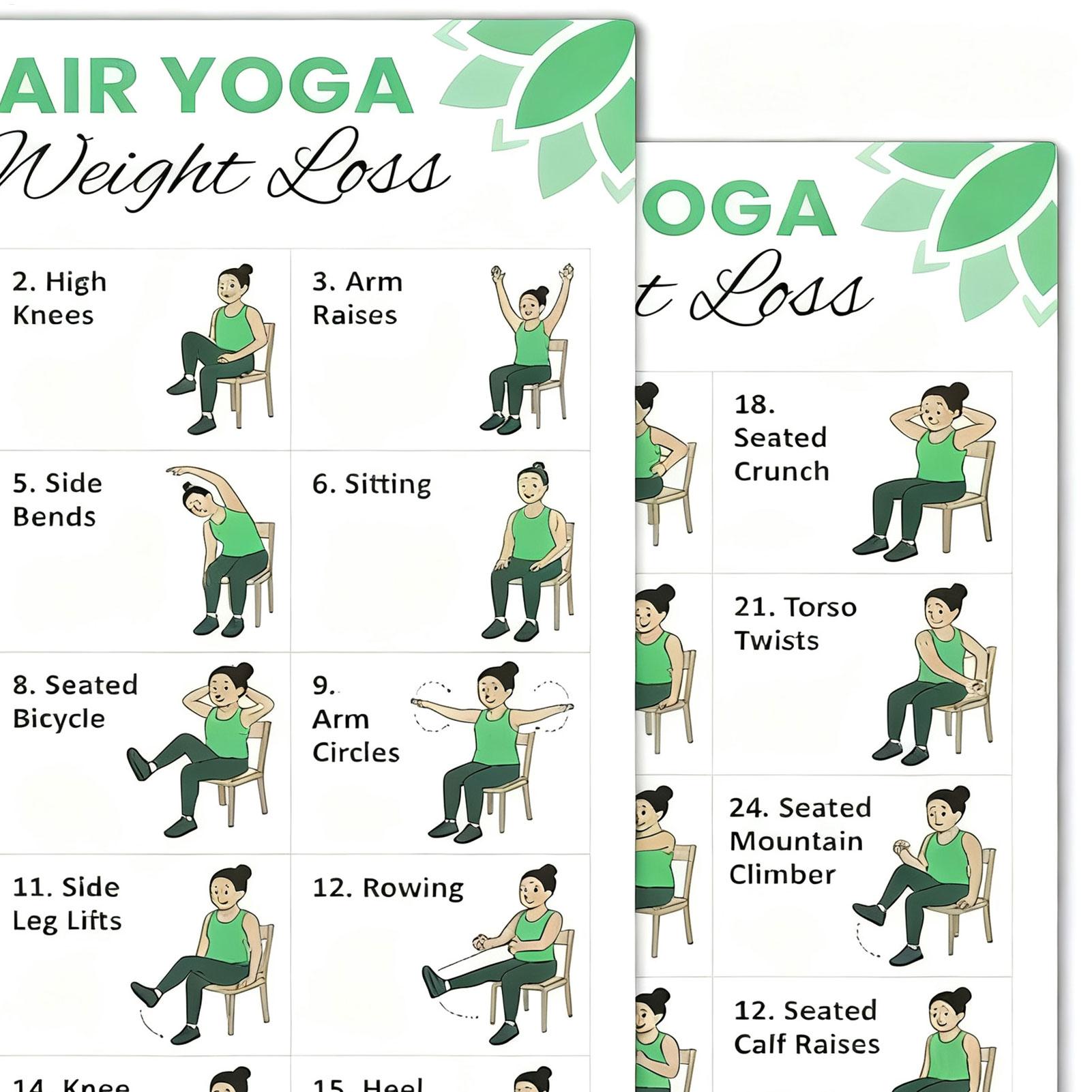 2 PCS Yoga Poster Home Exercis - đánh giá và giá Yoga Health & Fitness Center