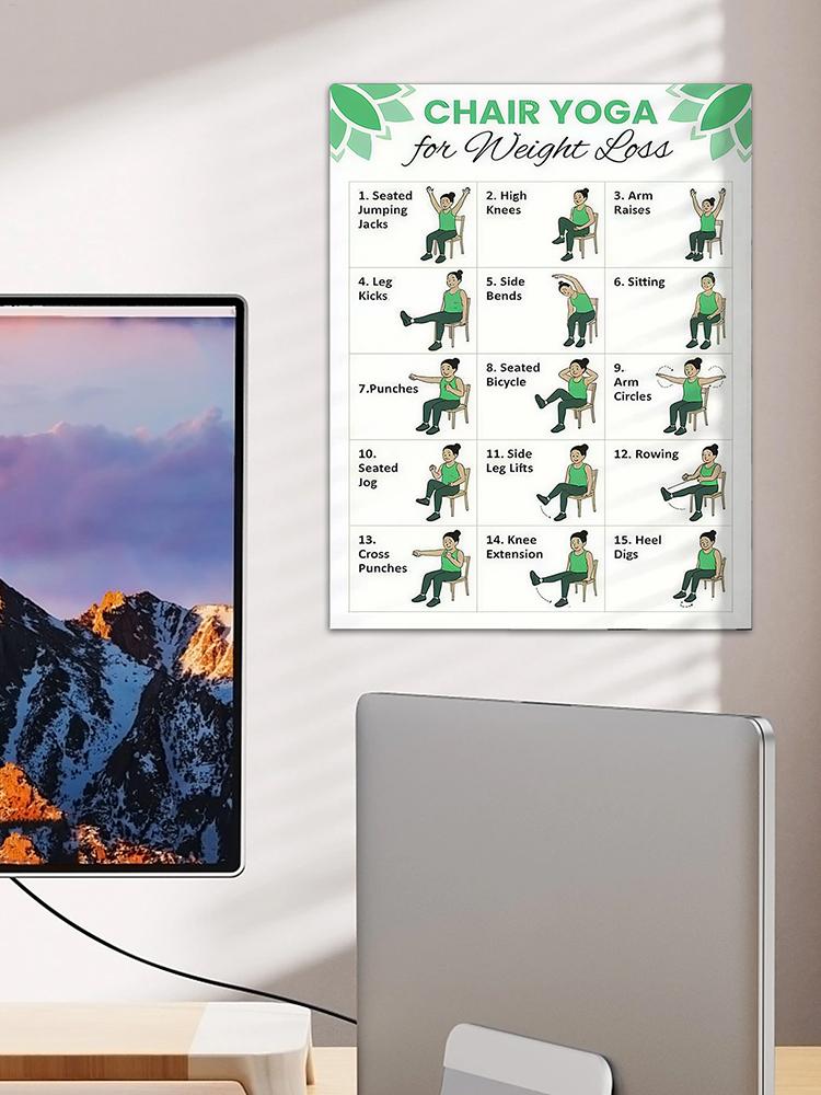 2 PCS Yoga Poster Home Exercis - đánh giá và giá Yoga Health & Fitness Center