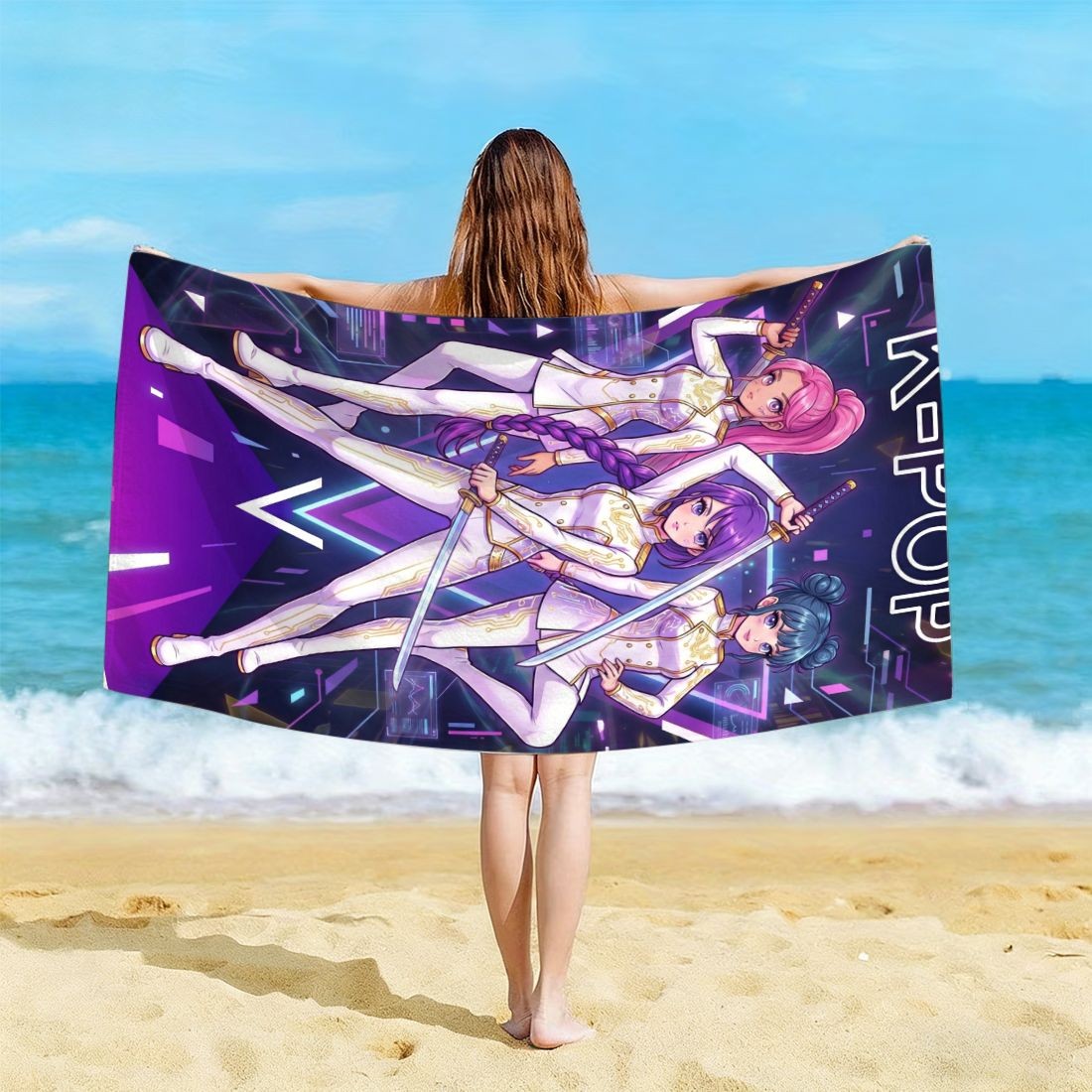 K-POP Style Beach Towel Girl G - đánh giá và giá Yoga Fitness Group