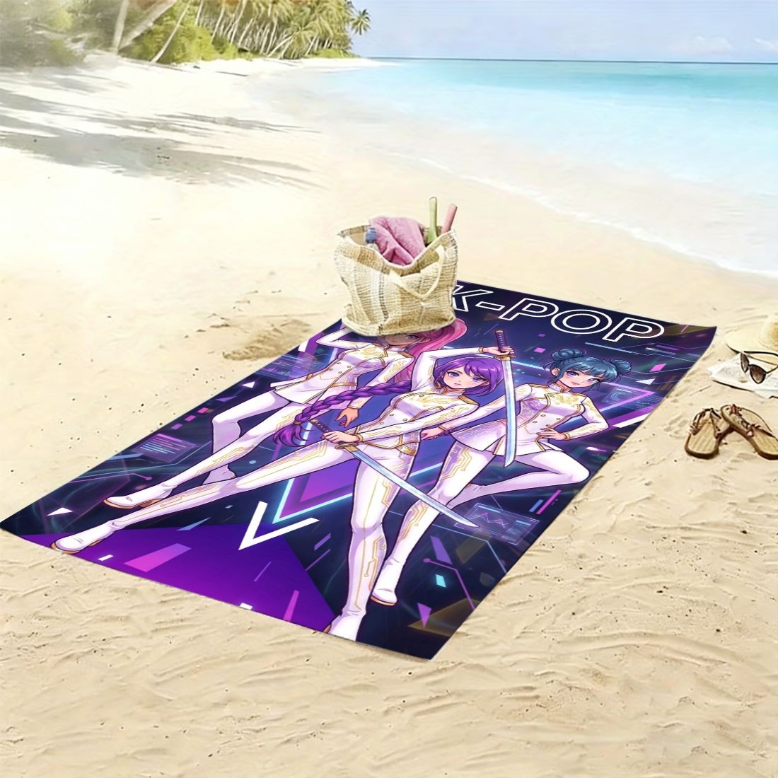 K-POP Style Beach Towel Girl G - đánh giá và giá Yoga Fitness Group